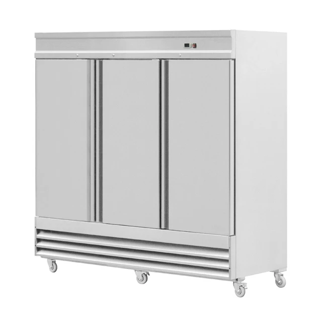 China Made Stainless Steel 6 Doors Dual Temperature Freezer Commercial Upright Kitchen Refrigerator Custom Freezer