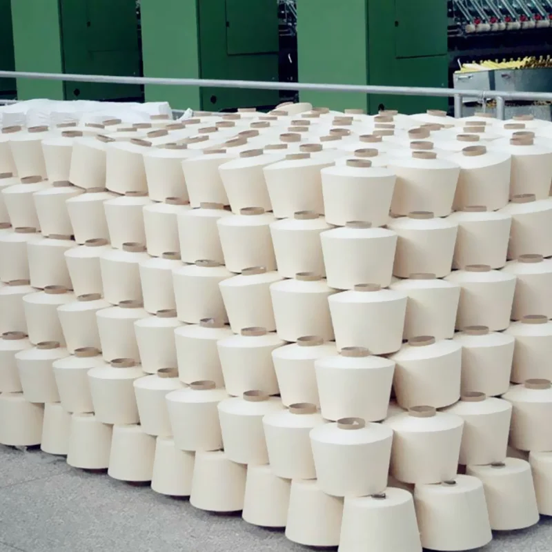 White Color Cotton Compact Combed Yarn Bleached Cotton Combed Yarn 30s 40s 50s 60s 80s