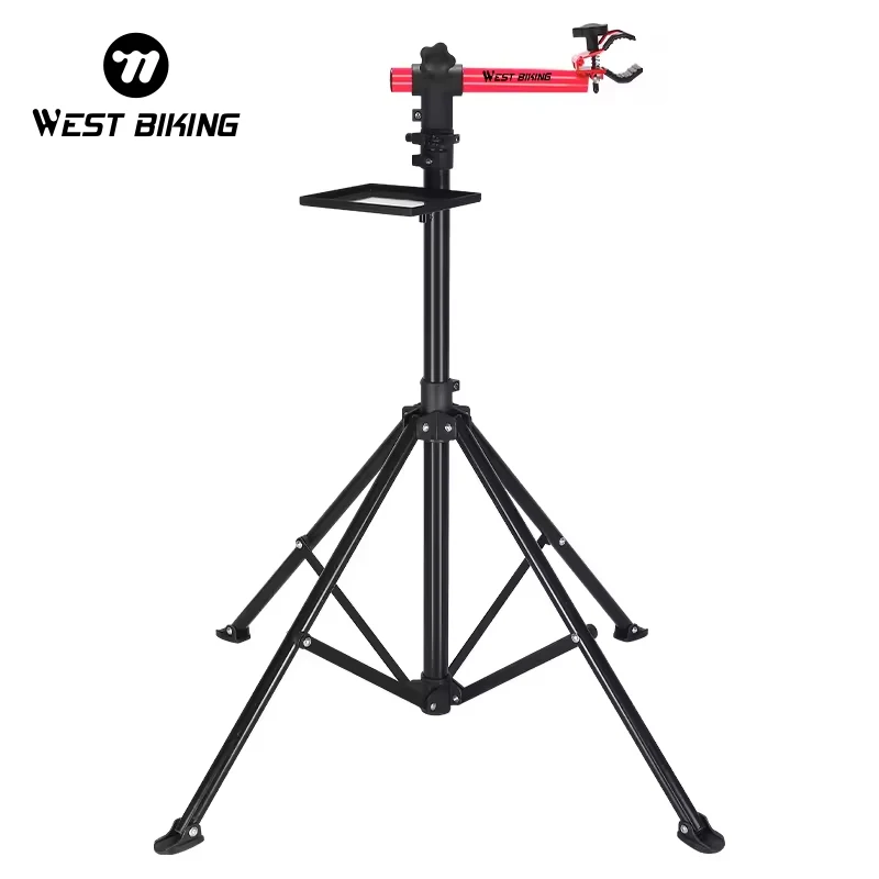 WEST BIKING 4 Frame Foldable Bike Repair Stand Bicycle Wall Mount Tools Bike Repair Stand Portable Folding Magnetic Repair Tool