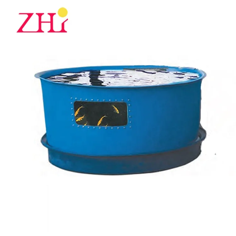 Blue fiberglass aquaculture hatchery frp aquaponics fish tank farming