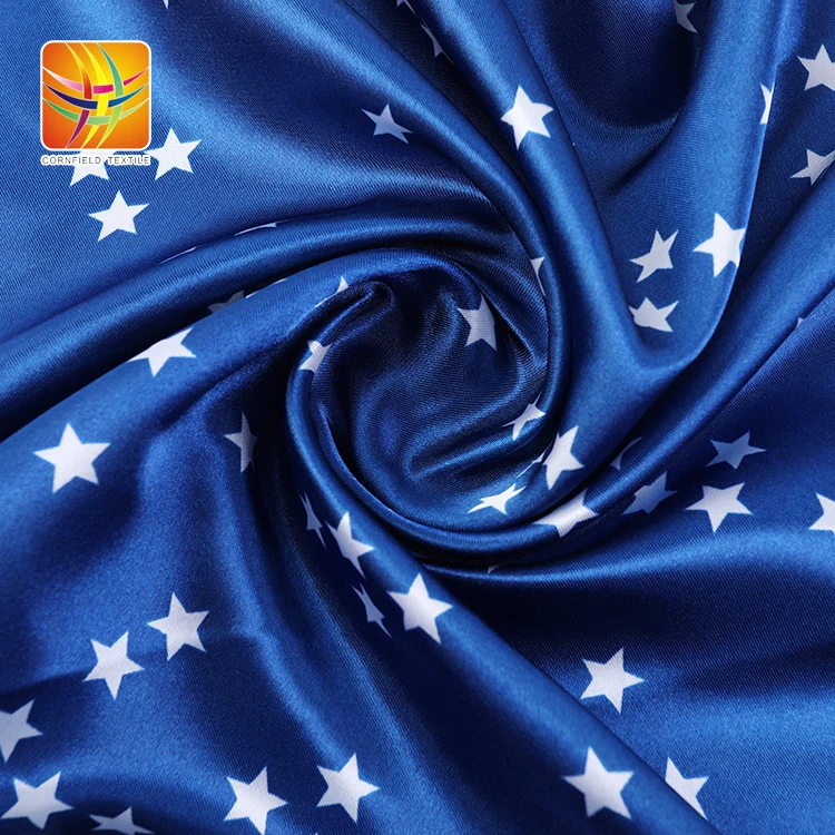 Popular design polyester satin fabric shiny