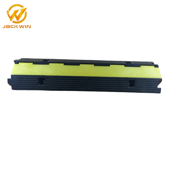 900*500*60mm Durable Heavy Duty Rubber 4 Channel Cable Protection Tiles