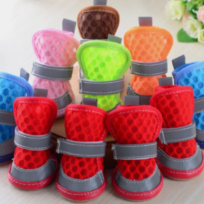 Zapatos Zapatitos Para Wholesale Anti-Slip Boots Pet Breathable Mesh Paw Protector Dog Shoes for Small Medium Large Dogs