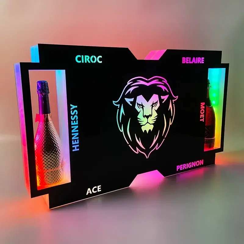App Controlled LED screen VIP wine Display Led Letter Message Board Bottle Presenter DIY Message Billboard Sign Bottle Carrier