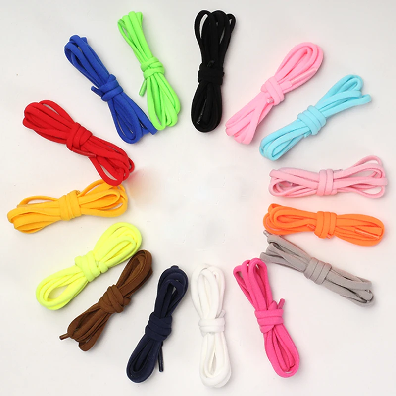 2021 New Flat Kids Adult Magnetic Lock Shoelaces Elastic No Tie Shoe Laces Sneakers Shoelace Magnet Lazy Laces