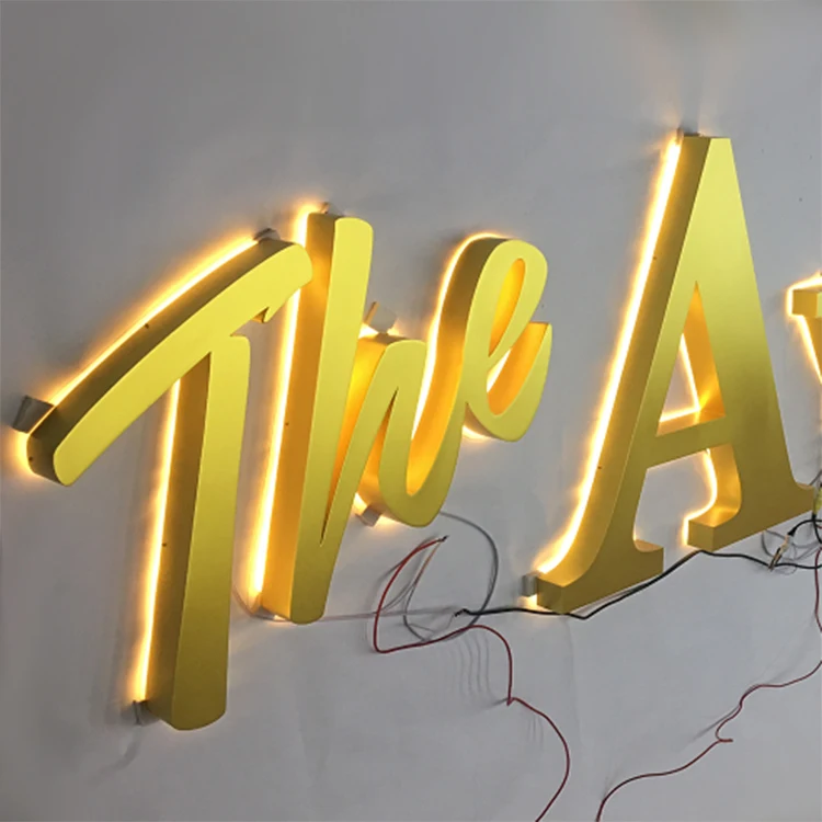 Custom Light House Number 3D Signage Shop Decoration Logo outdoor advertising led light backlit letter logo sign with billboard