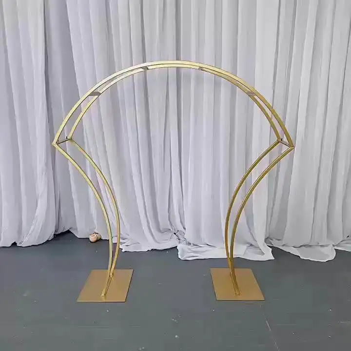 Gold Metal Flower Vases Arch Decorative Wedding Centerpieces Modern Vase For Wedding Decoration