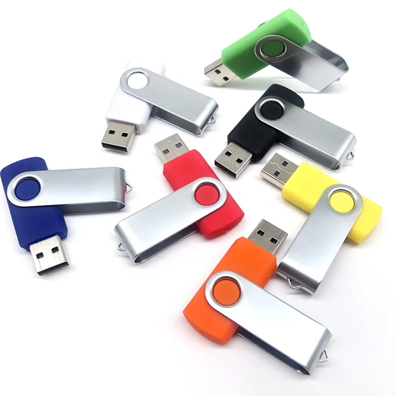  Usb sricks оптовая продажа Прямая поставка рекламный Пользовательский логотип 2 0 брелок пластиковая Поворотная флешка usb