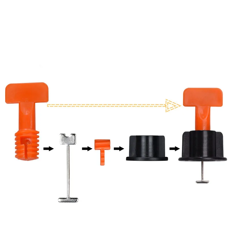 easy to install 1.0mm Circular fixed steel needle rotating ceramic tile floor tile quick leveling tool  50pcs/bag