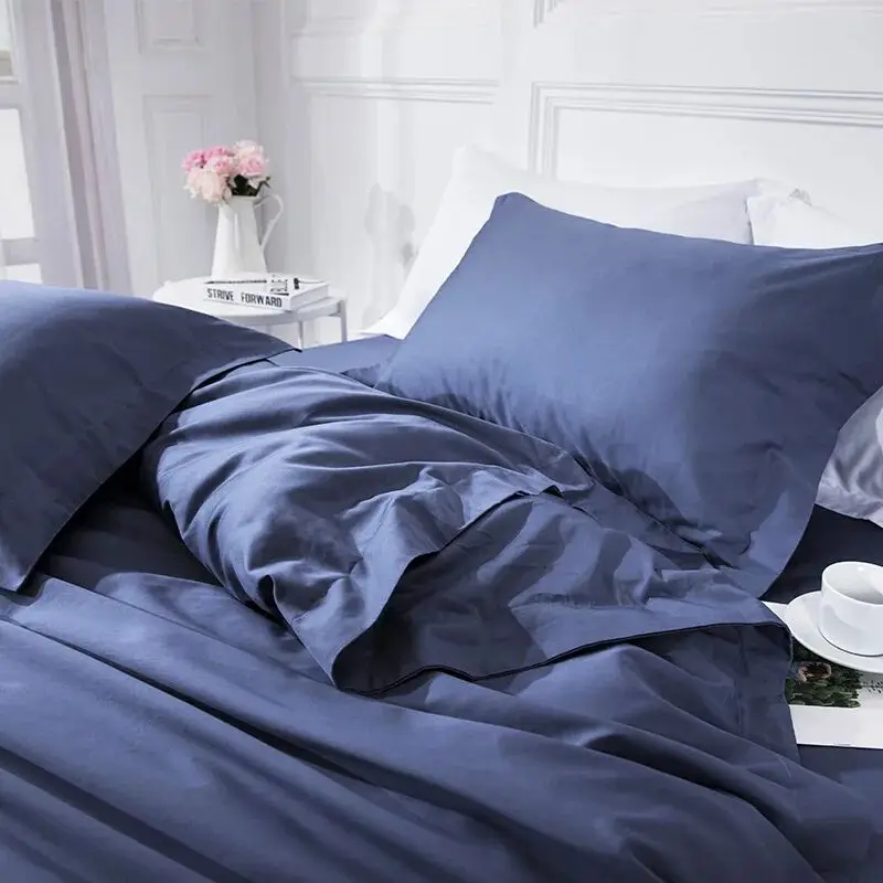 Factory wholesale 4-piece set five-star hotel bed products pressed edge craft bed sheet and quilt set 100 cotton bedding set