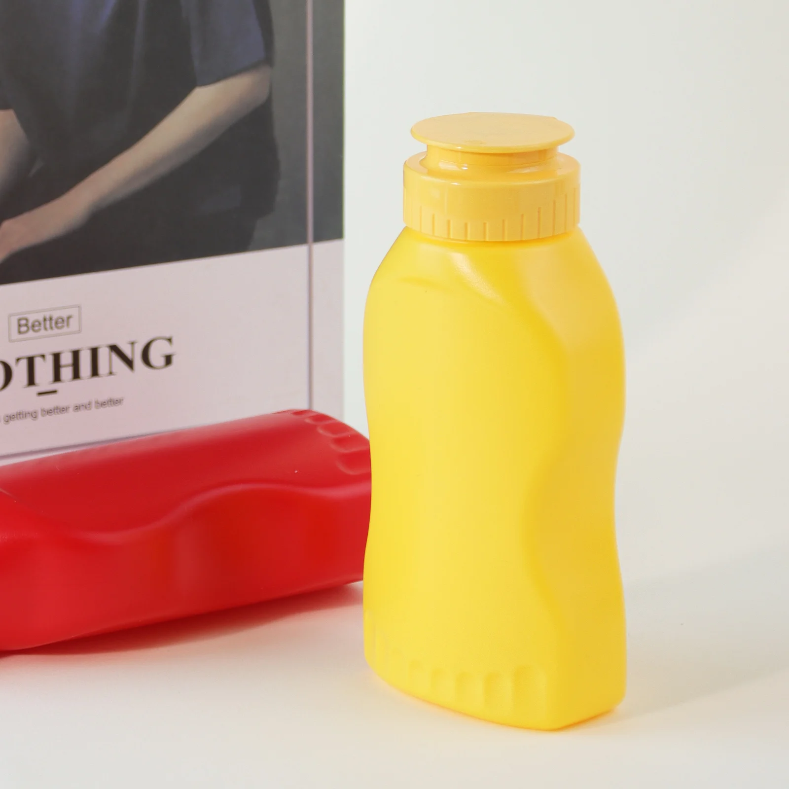 Wholesale 200ml New Product PET Plastic Kitchen Syrup Salad Sauce Ketchup Squeeze Bottle