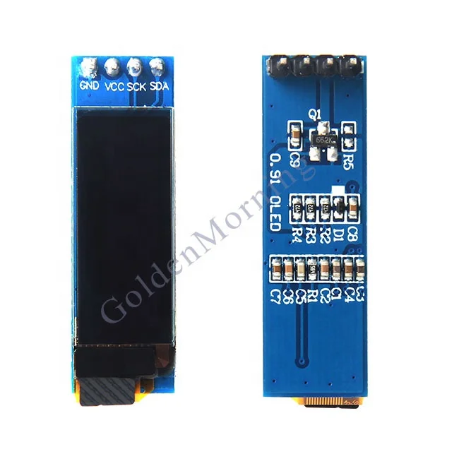Моноцветный дисплей IIC/SSD1306 0,91 дюйма Oled (128x32) I2C дюймовый модуль дисплея 0,91