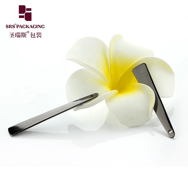 HOT SALE Tiny Mini 70mm Flat Head Small Cream Spoon Silver Metal Face Cosmetic Beauty Spatula