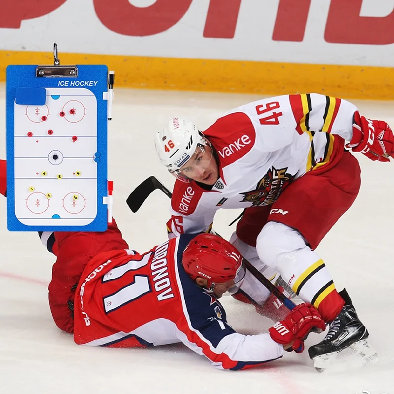 Coaches tactic Map Board Dry Erase Coach Board Clipboard Tactics for Muti Sports Portable Ice Hockey