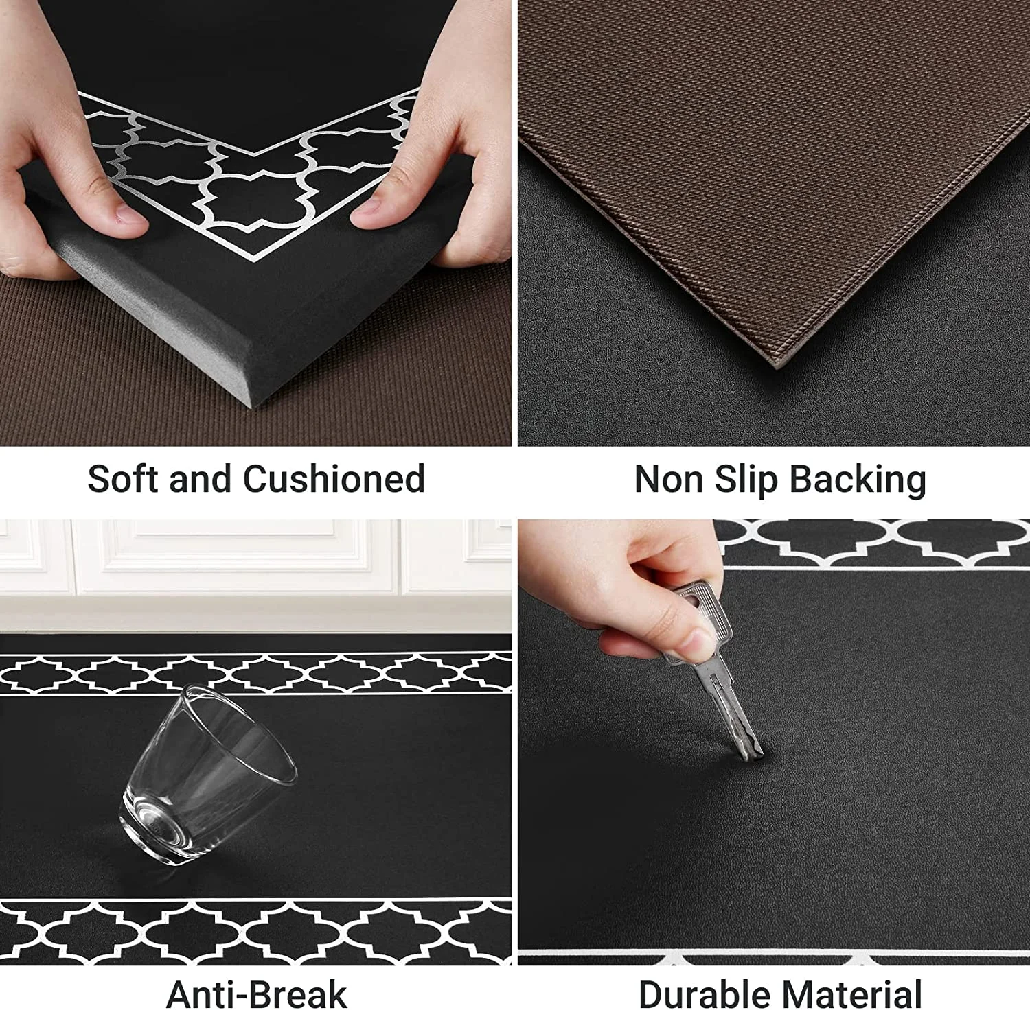 anti fatigue kitchen mat non-slip waterproof kitchen floor mat pvc kitchen mats for floor