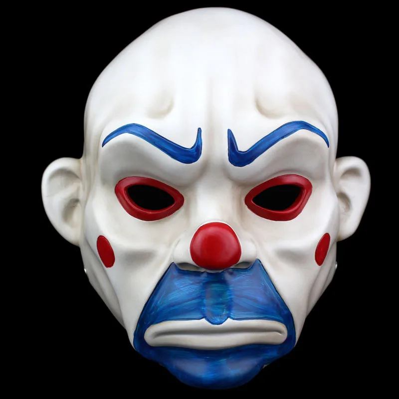 High-grade Resin Joker Bank Robber Mask Clown Dark Knight Prop Masquerade Party Resin Masks on Sale