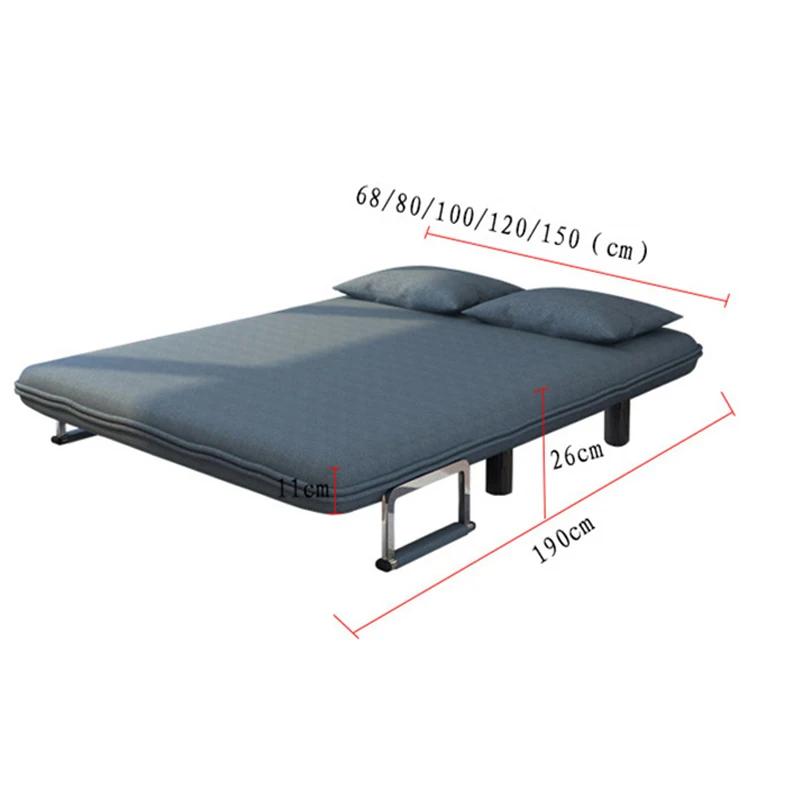 Leisure lazy folding chair metal frame cheap sofa bed