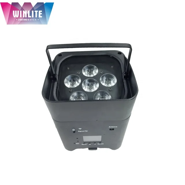 Winlite wireless 6x18w RGBWA+UV 6in1 led battery uplights with wifi