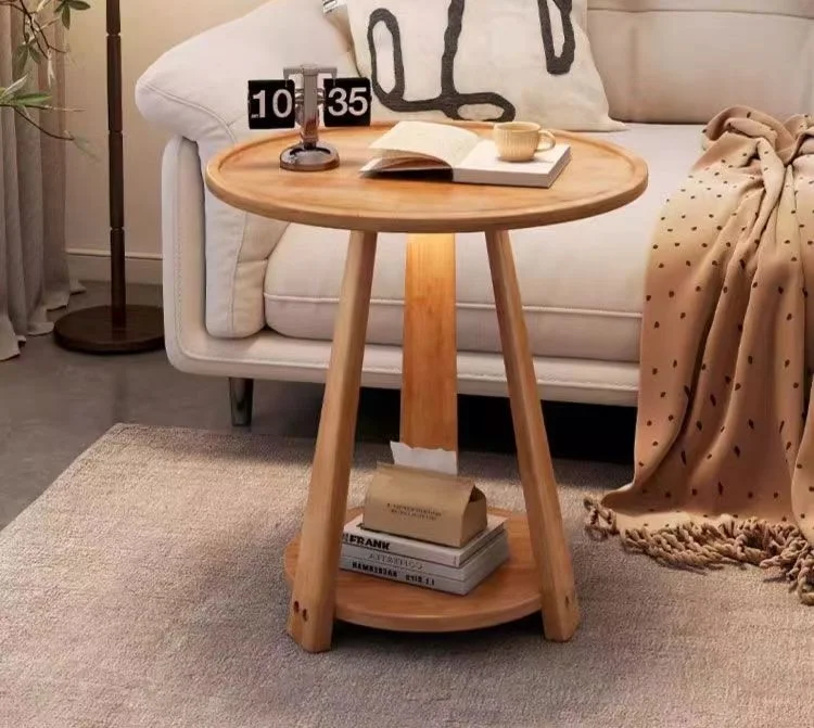Cheap Bedroom Nordic Living Room Corner Table Wooden Round Modern Coffee Sofa Bed Side Table For Sale