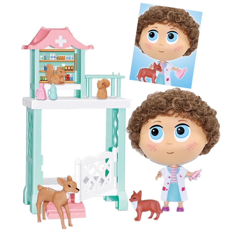 Top sales plastic 7 inch baby doll,solid Joint body breeder Fashion Doll Set 