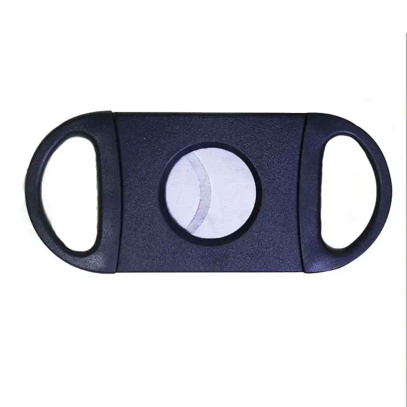 Factory Mini Portable Cigar Knife Guillotine Christmas Cigar Scissors Gift Black Cigar Cutter Stainless Steel Cigarette Cutter