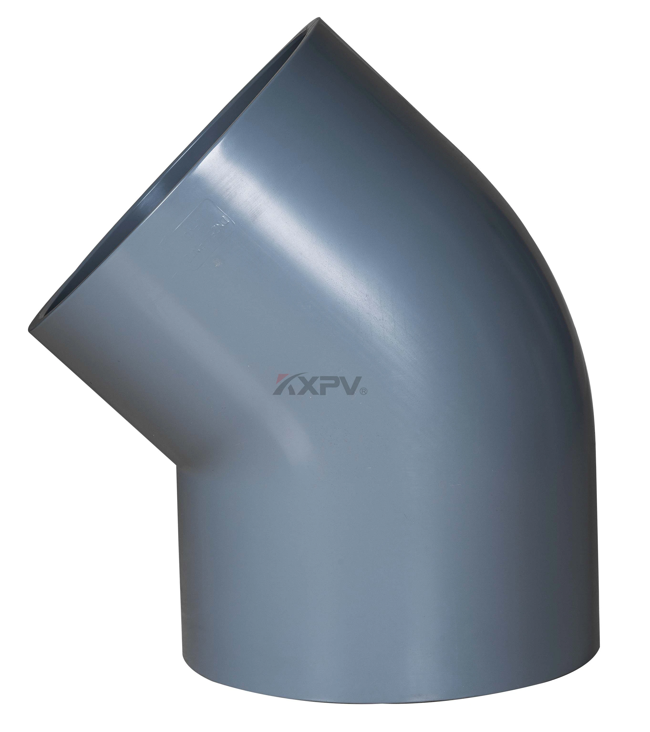 Китай высококачественный пластиковый cpvc pvc-c локоть 45 ° 1/2 '-8' в-8 дюймов для промышленных трубопроводов серии ANSI/ASTM стандарт sch80