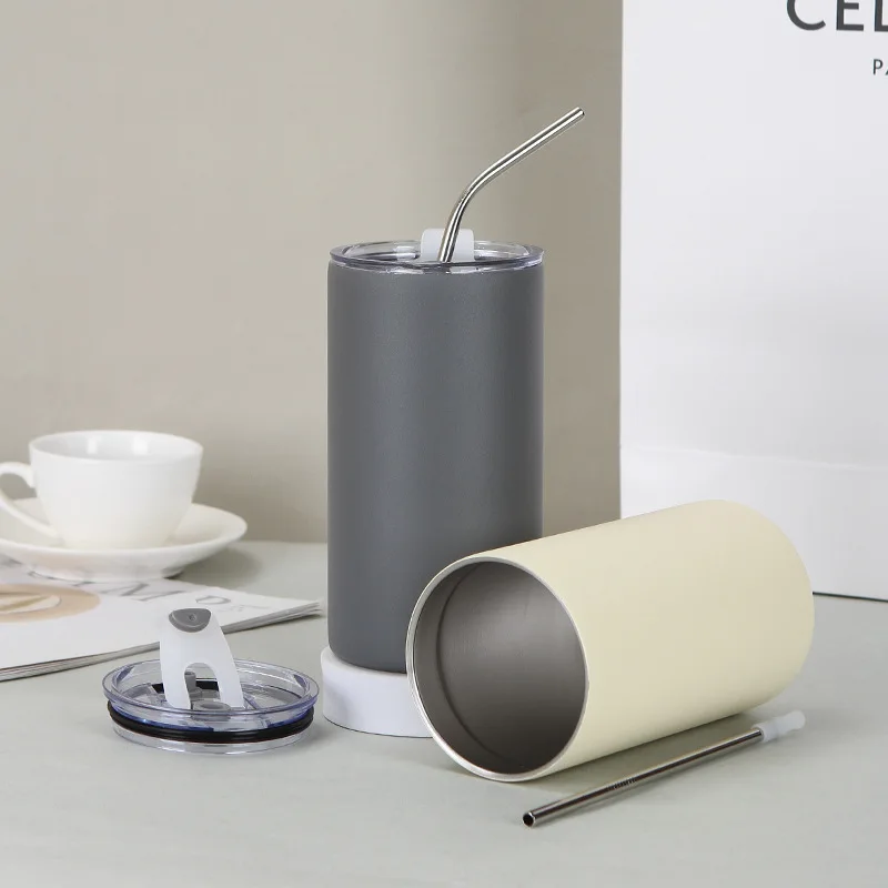 Powder Coating Car Tumbler Coffee Mug Double Walled Vacuum Stainless Steel Tumbler Coffee Cup