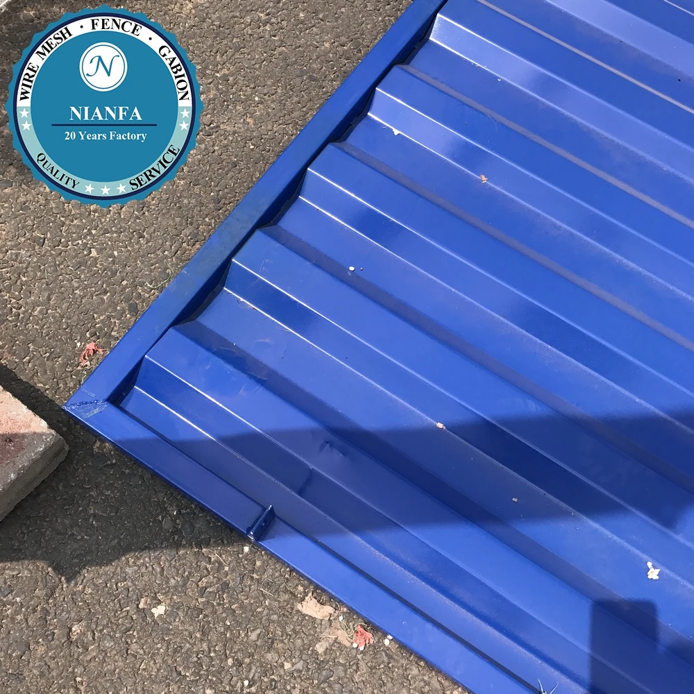 Corrugated Sheet Free Standing Temporary Steel Hoarding Panel Fencing