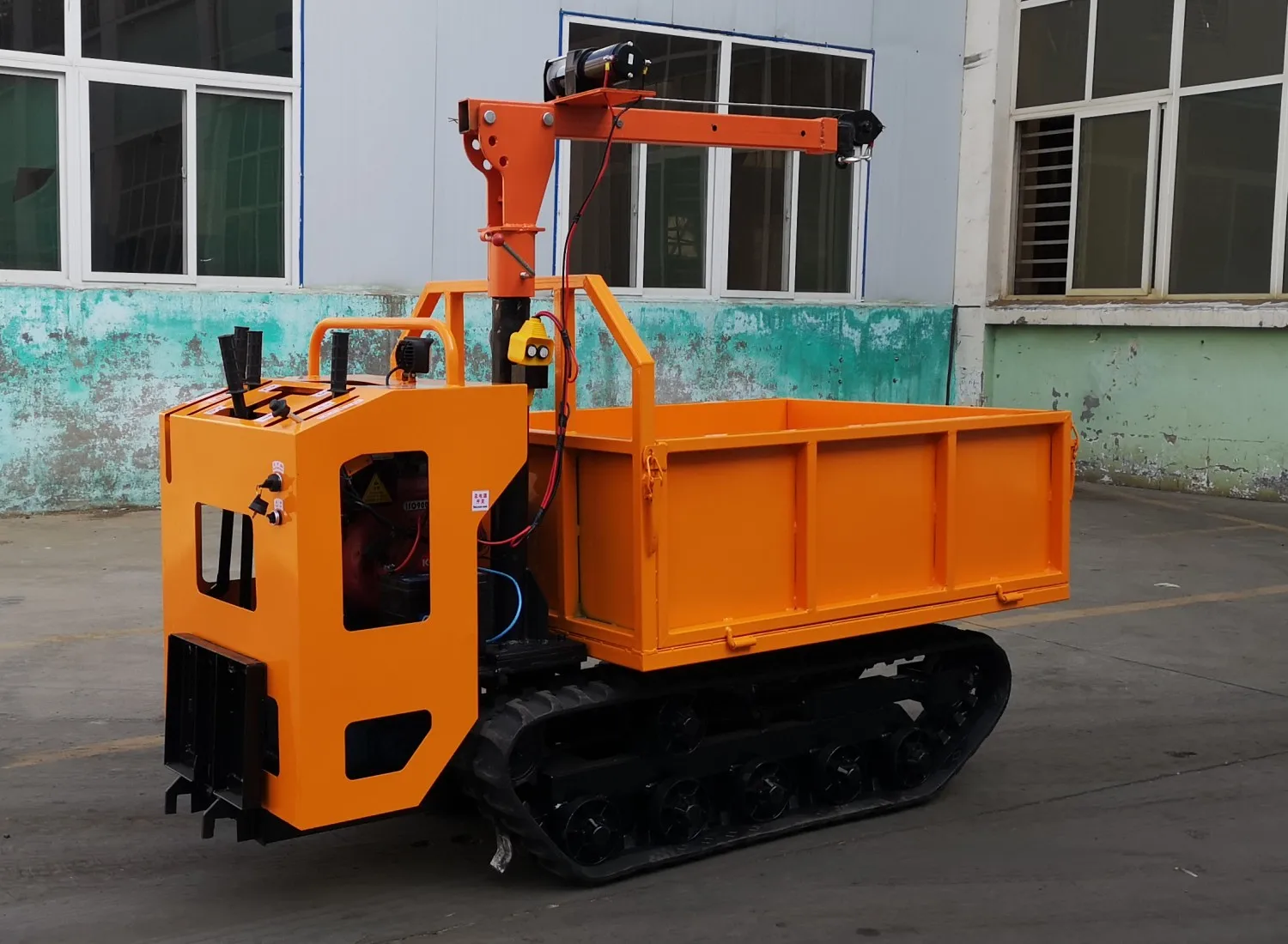 Factory Selling Hydraulic Small Mini Dumper Crawler Dumper with Crane