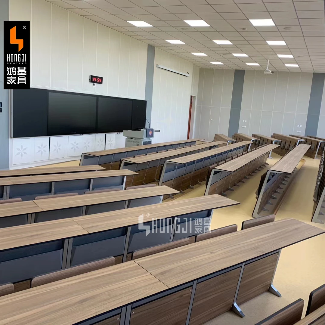 
Verified factory wholesale hongji seating top class school lecture hall desk chair furniture 5 years warranty hot in Asia market 