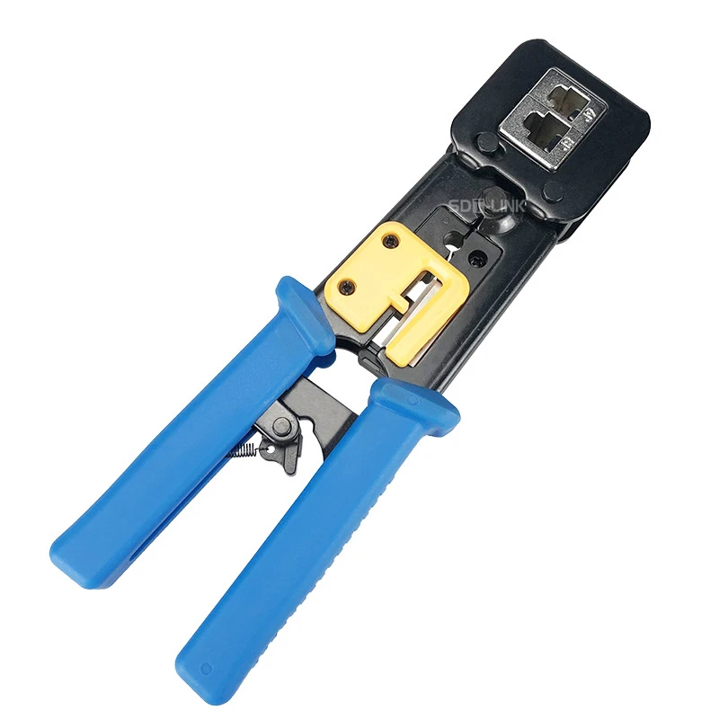 Набор ручных инструментов для сетевого кабеля Ethernet оптовая продажа индивидуальный пропуск подачи через RJ45/12/11 Обжимной набор сетевых