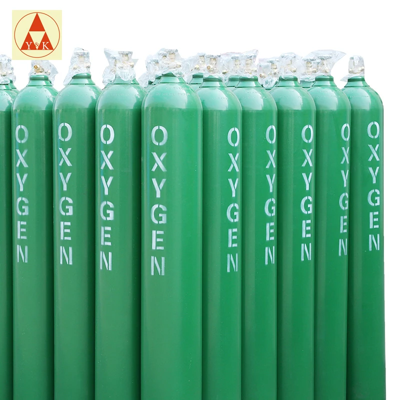Iso Standards 40l O2 Bottles Medical Oxygen Tank Portable Oxygen Gas Cylinder