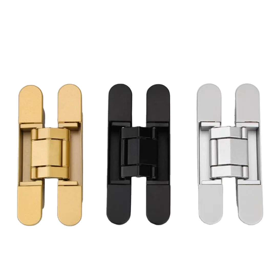 180 Degree Zinc Alloy 3D Invisible Adjustable Concealed Hidden Door Hinge