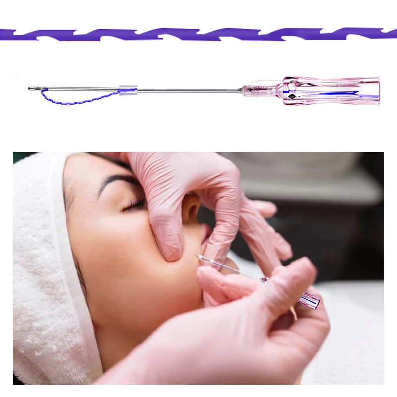 Korean fishbone molding pdo cog thread needle arm lifting CE approved press cog Z type whale shark molding pdo thread