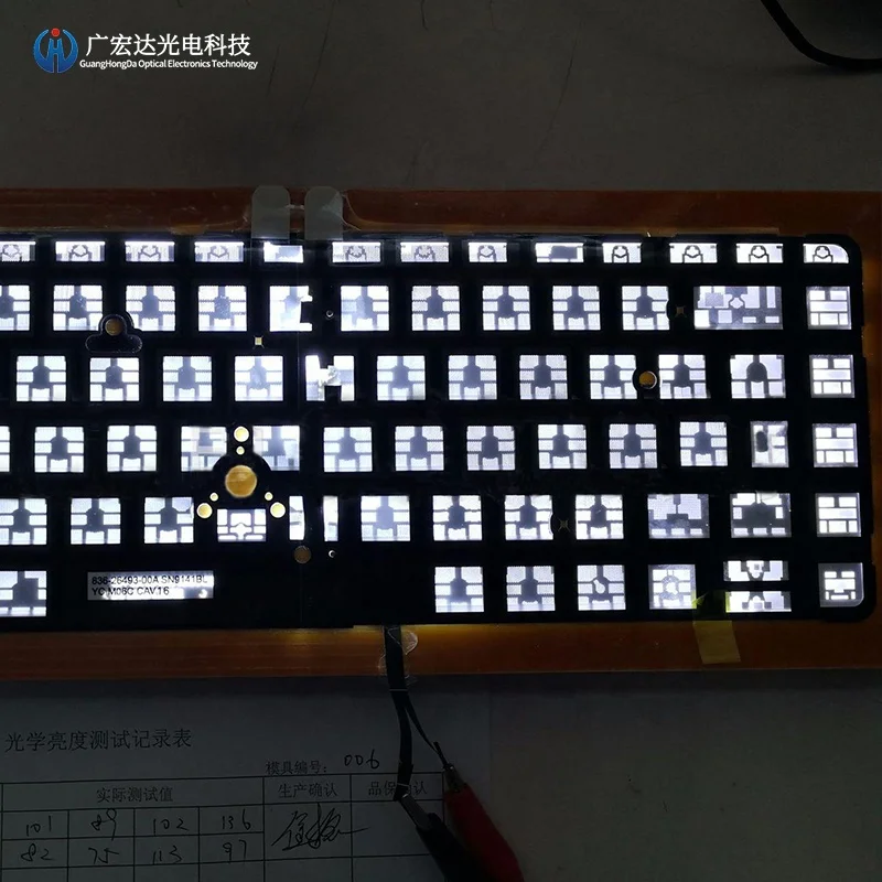 The Keyboard Light Guide Film Module Made Of High-quality PC Materials Can Be Customized For All Kinds Of Luminous Keyboards