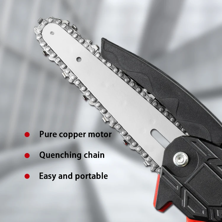 20V Handheld 6Inch Cordless Electric Mini Chain Saw For Wood Cutting
