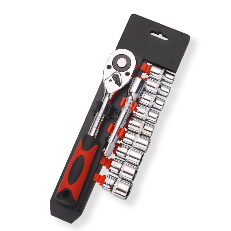 Srunv 1/2' 14 Pc Plastic row long hex ratchet wrench socket  universal joint  repair kit