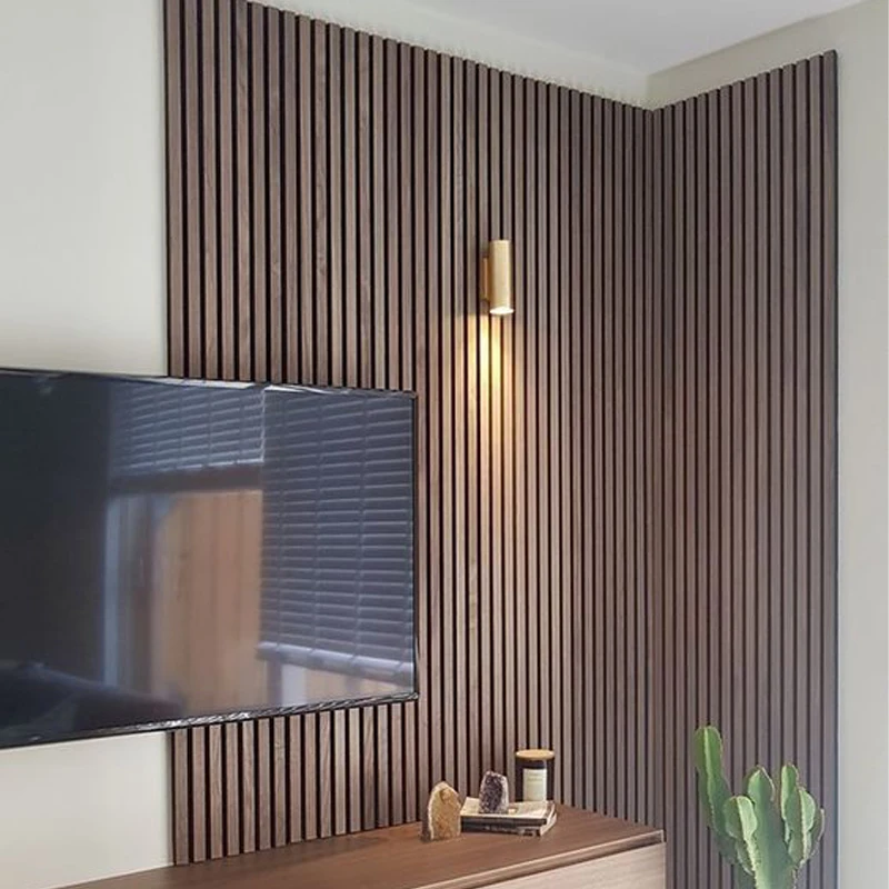Akupanel Acoustic Panel MDF Wooden Slat Wood Wall sound absorbing Panel PET Acoustic Panel