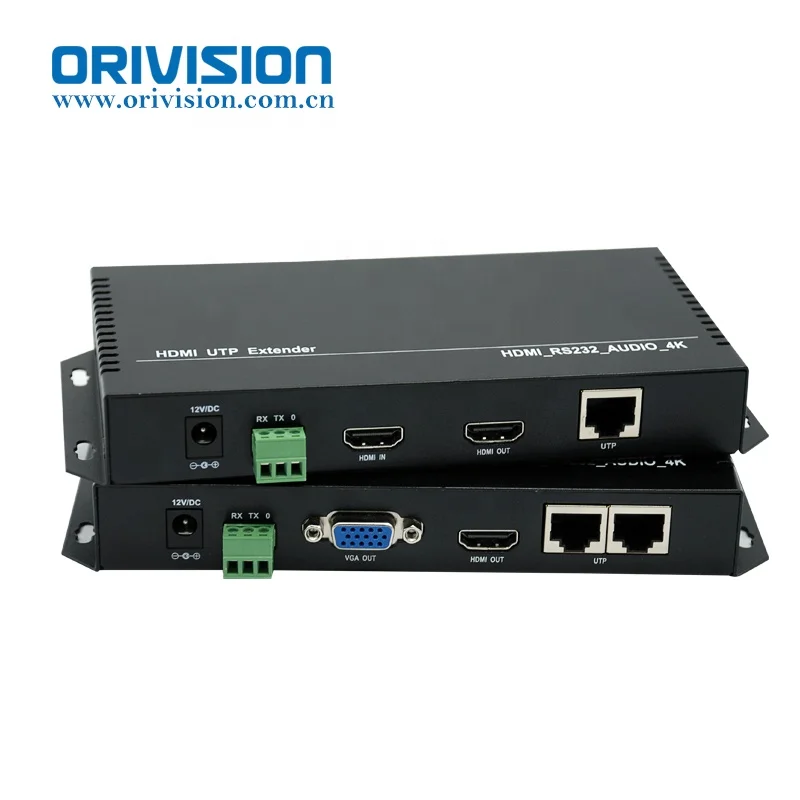 transmit audio video to 120m over CAT5e Support IR H.265 4K TCP/IP VGA hdmi utp extender