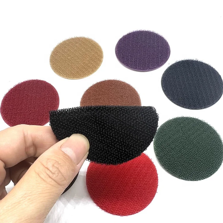 For shoes clothes Nylon circle loop fastener tape self locking Reusable adjustable soft injection micro hook and loop