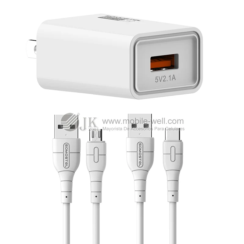 Cargadores Para Celulares 10W Portable Wire Phone Charger 5V 2.1A Fast Charger For Mobile Phone Charger