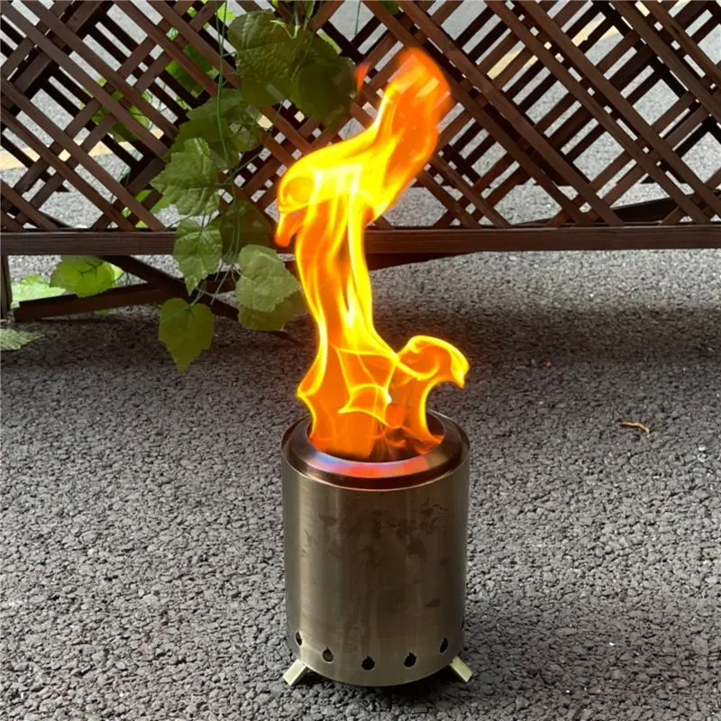 Ur-health Living Room Decorative Mini Firewood Stove Table Fireplace Smokeless Fire Pit Outdoor