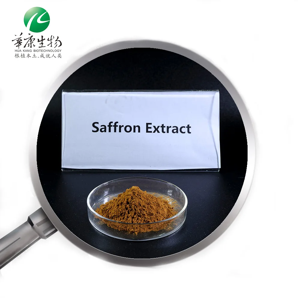 Hunan Huakang 80 Mesh 10: 1 20: 1 Sativus Extract Saffron Flower Extract Crocin
