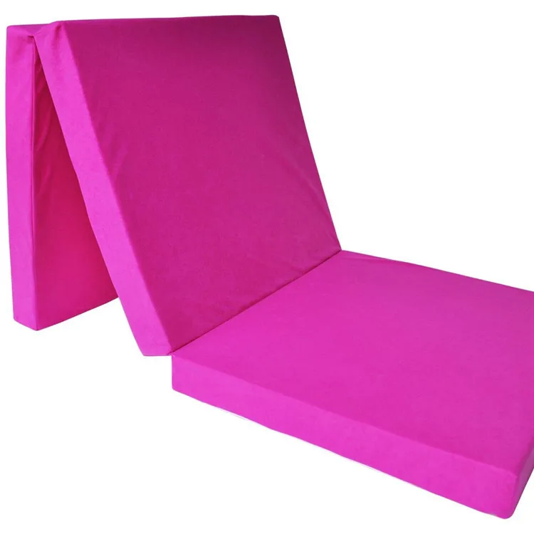 Tri-Fold Memory Foam Mattress, 4 inch Single Folding Mattress with Collapsible and Washable Cover, Travel and Guest Mat