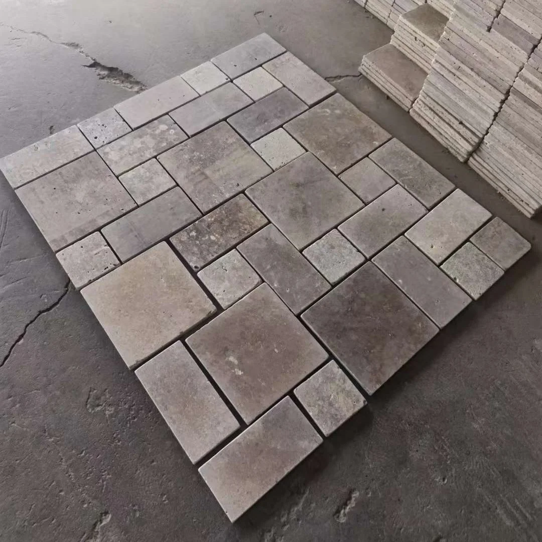 Travertine Stone Graphic Design Marble Polished Traditional Standard Wooden Carton for Wall and Flooring Outdoor Tiles Beige