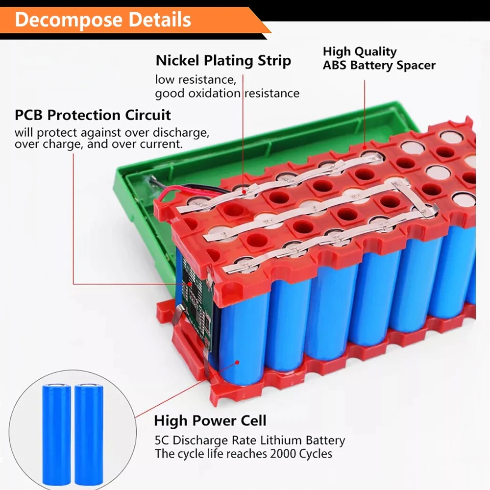 Customize Rechargeable Lithium ion Batteries 12v 24v 36v 48v 60v  10ah 15ah 20ah 30ah 45ah 50ah  18650 lithium ion battery pack