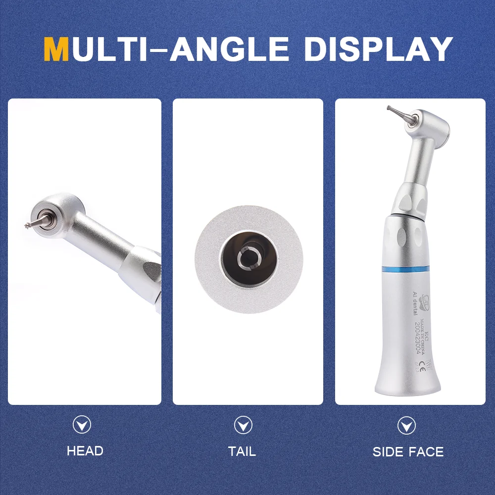 AI-EC Series Blue Ring Dental Laboratory Handpieces 1:1 Drive CA/FG Burs for General/Prophylaxis/Endodontic Application