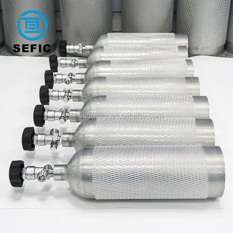 0.6L 150bar co2 gas cylinder Aluminum CO2 Cylinder co2 tank for beverage/beer equipment
