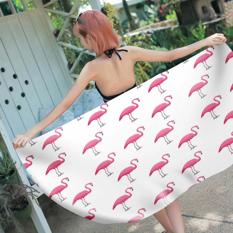 Flamingo Beach Towel Incredibly Soft Super Absorbent Large Microfiber Beach Towel for Travel Pool Softness Towel Beach