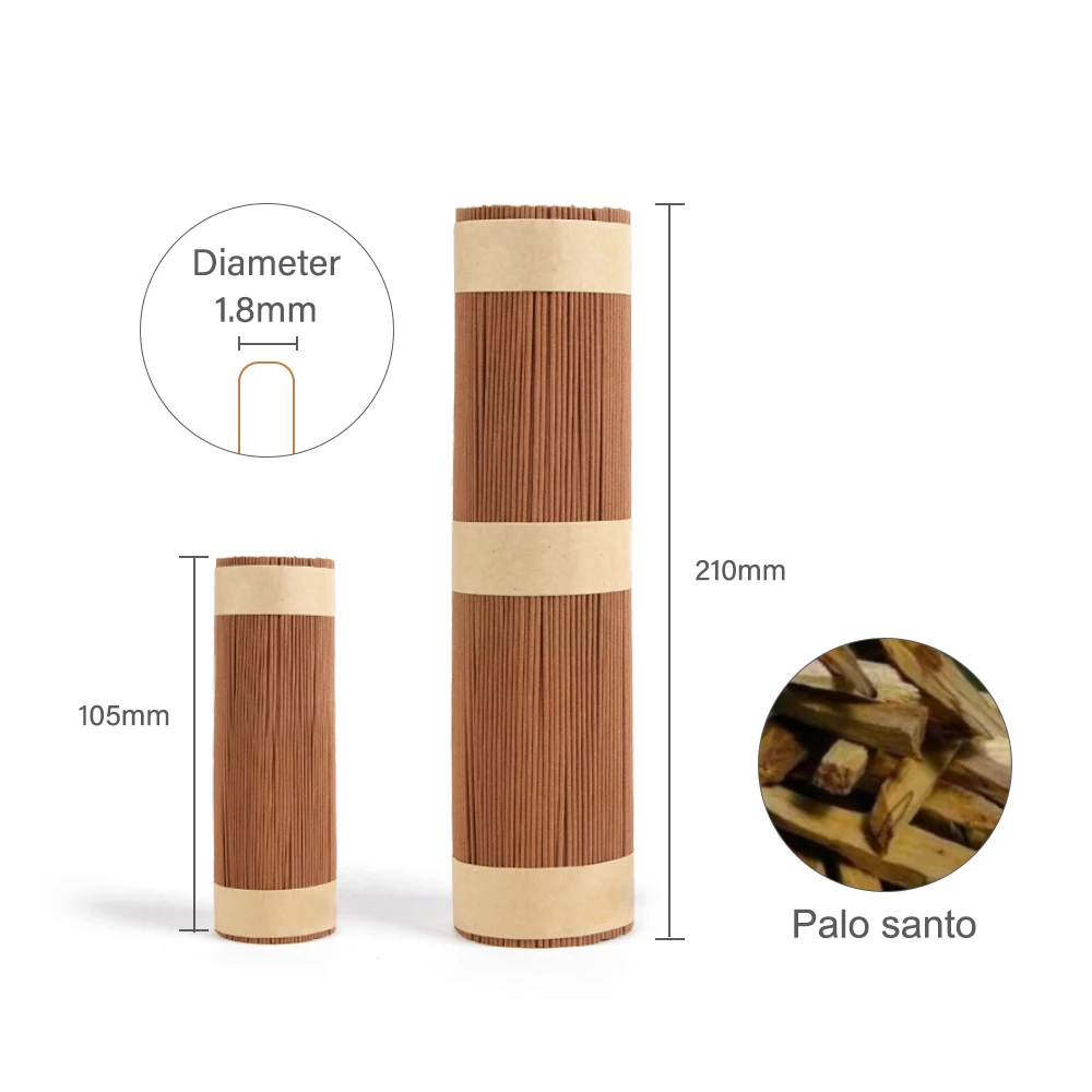 Low MOQ105mm wholesale  5g natural sandalwood incense sticks with customized logo packaging